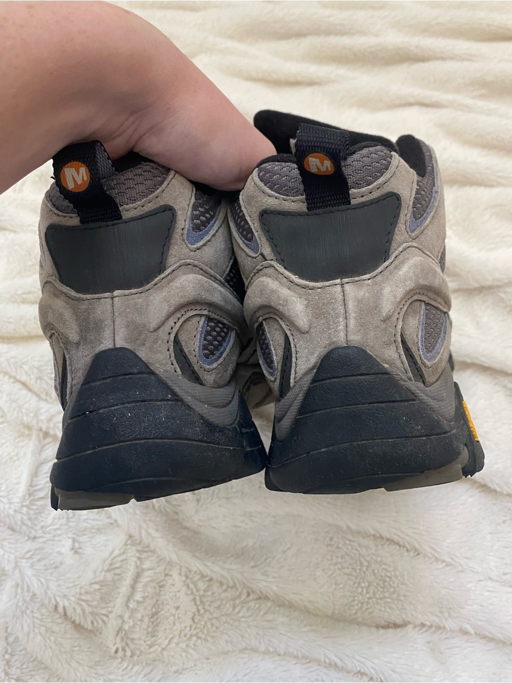 Merrell Moab 2 Mid Waterproof hiking boots women's grey Sz 8 - Picture 4 of 7